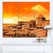 Design Art 'Wonderful Italy Tuscany Hill at Dawn' 3 Piece Photographic Print Set on Canvas in Canvas in Orange | 28 H x 36 W x 1 D in | Wayfair