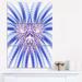 Design Art Light Unique Fractal Flower Design - 3 Piece Graphic Art on Wrapped Canvas Set Canvas in Blue | 36 H x 28 W x 1 D in | Wayfair
