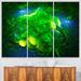 Design Art Alien Mystical Flower - 3 Piece Graphic Art on Wrapped Canvas Set Canvas in Green | 28 H x 36 W x 1 D in | Wayfair PT8108-3P