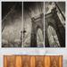 Design Art Upward View of Brooklyn Bridge - 3 Piece Graphic Art on Wrapped Canvas Set Canvas in Gray | 28 H x 36 W x 1 D in | Wayfair PT8298-3P