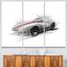 Design Art Silver Formula One Car - 3 Piece Graphic Art on Wrapped Canvas Set Canvas in White | 28 H x 36 W x 1 D in | Wayfair PT7320-3P