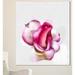Design Art 'Pink Hand-drawn Red Rose on White' Painting Print on Wrapped Canvas Metal in Red/White | 40 H x 30 W x 1 D in | Wayfair PT13915-30-40