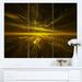 Design Art 'Bright Golden Chaos Fractal Design' 3 Piece Graphic Art on Wrapped Canvas Set Canvas | 28 H x 36 W x 1 D in | Wayfair PT13041-3P