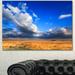 Design Art 'Clouded Sky Over Prairie' Photographic Print on Wrapped Canvas in Blue | 12 H x 20 W x 1 D in | Wayfair PT14802-20-12