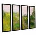 Darby Home Co Swindon 4 Piece Framed Painting Print on Canvas Set Metal in Green/Pink | 24 H x 32 W x 2 D in | Wayfair DRBC2969 31559048