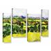 Darby Home Co Yellow Weeds 4 Piece Painting Print on Wrapped Canvas Set Canvas in White/Brown | 36 H x 54 W x 2 D in | Wayfair DRBC3059 31559338