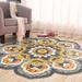 Yellow 72 x 0.5 in Area Rug - Darby Home Co Arla Floral Handmade Tufted Wool Gray/Area Rug Wool | 72 W x 0.5 D in | Wayfair