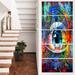 Design Art 'Magic Eye Over Abstract Design' 5 Piece Graphic Art on Wrapped Canvas Set Canvas in Blue | 60 H x 28 W x 1 D in | Wayfair PT13410-401V