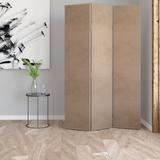 Birch Lane™ Tillie 3 Panel Room Divider Wood/Canvas in Brown | 72 H x 49 W x 1 D in | Wayfair DRBC4978 32410011