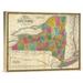 East Urban Home 'State of New York, 1831' Print on Canvas in Green/Pink | 13 H x 16 W x 1.5 D in | Wayfair EABP7689 40293019