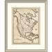 East Urban Home 'Map of North America, 1839' Framed Print Paper in Gray, Size 30.0 H x 25.0 W x 1.5 D in | Wayfair EASN3655 39505827