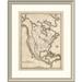 East Urban Home 'Map of North America, 1839' Framed Print Paper in Gray | 30 H x 25 W x 1.5 D in | Wayfair EASN3655 39505827