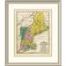 East Urban Home 'Map of the New England or Eastern States, 1839' Framed Print Paper in Gray/Pink/Yellow | 30 H x 26 W x 1.5 D in | Wayfair