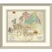 East Urban Home 'Geological Map Europe, 1856' Framed Print Paper in Brown | 33 H x 38 W x 1.5 D in | Wayfair EASN3878 39506624