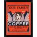 East Urban Home 'Our Family Coffee' Framed Graphic Art Print Paper in Indigo/Orange | 12 H x 9.02 W x 1 D in | Wayfair EASN8801 39526362