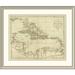 East Urban Home 'Map of the West Indies, 1796' Framed Print Metal in Brown | 32 H x 38 W x 1.5 D in | Wayfair EASN3849 39506515