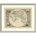 East Urban Home 'Eastern Hemisphere, 1851' Framed Print Paper in Brown | 30 H x 38 W x 1.5 D in | Wayfair EASN4334 39508222