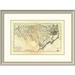 East Urban Home 'State of North Carolina, 1795' Framed Print Paper in Gray | 22 H x 30 W x 1.5 D in | Wayfair EASN4441 39508579