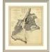 East Urban Home 'Coast Chart No. 20 New York Bay & Harbor, New York, 1866' Framed Print Plastic in Brown | 38 H x 34 W x 1.5 D in | Wayfair