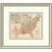 East Urban Home 'United States, 1861' Framed Print Paper in Gray/Pink | 21 H x 24 W x 1.5 D in | Wayfair EASN3867 39506582