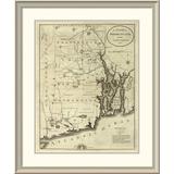 East Urban Home 'State of Rhode Island, 1796' Framed Print Metal in Brown | 38 H x 32 W x 1.5 D in | Wayfair EASN4026 39507120