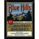 East Urban Home 'Blue Hills Bourbon Whiskey' Framed Graphic Art Print Paper in Blue/Green | 12 H x 9.02 W x 1 D in | Wayfair EASN7786 39525166