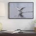 East Urban Home 'Whooper Swan Landing on Lake, Japan ' Framed Photographic Print on Canvas in White | 12 H x 18 W x 1.5 D in | Wayfair
