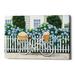 Rosecliff Heights 'Beach Days II' Framed Oil Painting Print on Canvas Metal in Blue/Green/White | 26 H x 40 W x 0.75 D in | Wayfair