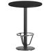 Ebern Designs Basinger 24" Round Laminate Table Top w/ 18" Round Bar Height Table Base in Black | 43.125 H x 30 W x 30 D in | Wayfair