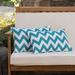 Ebern Designs Mayhew Rectangular Outdoor Lumbar Pillow Polyester/Polyfill blend in Green/White/Blue | 11.5 H x 18.5 W x 6 D in | Wayfair