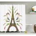 Ebern Designs Francisca France Eiffel Tower Theme Abstract Fireworks Design w/ Rainbow Patterns Print Art Single Shower Curtain | Wayfair