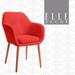 Accent Chair - Elle Decor Adore Decor Roux Mid-Century Accent Chair for Home Office or Living Room in Red | 33.75 H x 26.5 W x 24 D in | Wayfair