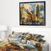 East Urban Home 'Old City' Framed Oil Painting Print on Wrapped Canvas Metal in Brown/Gray | 32 H x 42 W x 1.5 D in | Wayfair ERNH3273 46697630