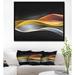 East Urban Home '3D Gold Silver Wave Design' Framed Graphic Art Print on Wrapped Canvas Metal in Black | 32 H x 42 W x 1.5 D in | Wayfair