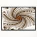 East Urban Home 'White Fractal Spiral Pattern' Framed Graphic Art Print on Wrapped Canvas in Brown/Gray | 14 H x 22 W x 1 D in | Wayfair