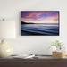 East Urban Home ' Dramatic Sky over Layered Waves' Framed Photographic Print on Wrapped Canvas in Blue | 14 H x 22 W x 1 D in | Wayfair