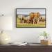 East Urban Home Designart 'Large Elephant Herd in Africa' Framed Photographic Print on Wrapped Canvas in Brown/Green | 16 H x 32 W x 1 D in | Wayfair