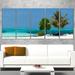 Design Art Beach w/ White Sand & Turquoise Water 5 Piece Wall Art on Wrapped Canvas Set Canvas in Blue | 28 H x 60 W x 1 D in | Wayfair PT11613-401