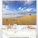 Design Art Sea Beach on Cloudy Winter Day Large Seashore Photographic Print on Wrapped Canvas in Blue | 28 H x 60 W x 1.5 D in | Wayfair