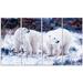 Design Art Metal 'Polar Bear Pals' 4 Piece Graphic Art Set Metal in Blue/White | 28 H x 48 W x 1 D in | Wayfair MT2307-271