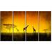 Design Art Metal 'African Sunset Aura' Graphic Art Metal in Orange | 28 H x 48 W x 1 D in | Wayfair MT6831-271