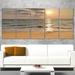 Design Art Dark Tropical Sand Beach at Sunset 5 Piece Photographic Print on Wrapped Canvas Set Canvas in Brown/Gray | 28 H x 60 W x 1 D in | Wayfair