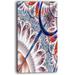 Design Art Brown Blue Fractal Flower Pattern Graphic Art on Wrapped Canvas Metal in Black | 40 H x 20 W x 1 D in | Wayfair PT11919-20-40