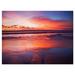 Design Art Colorful Tropical Beach w/ Clouds - Seashore Photographic Print on Wrapped Canvas in Pink | 8 H x 12 W x 1 D in | Wayfair PT10544-12-8