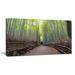 Design Art Arashiyama Bamboo Path Japan Photographic Print on Wrapped Canvas Metal in Gray/Green | 20 H x 40 W x 1 D in | Wayfair PT11175-40-20