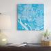 East Urban Home 'Washington D.C.' Square Graphic Art on Wrapped Canvas in Blue/White | 12 H x 12 W x 1.5 D in | Wayfair ESTN6359 40492027