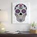 East Urban Home Sugar Skull IV on Gray by Janelle Penner - Wrapped Canvas Graphic Art Print Canvas in White | 24 H x 20 W x 1.5 D in | Wayfair