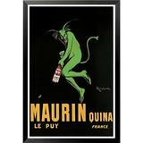 East Urban Home 'Maurin Quina Le Puy 1906' Framed Vintage Advertisement Paper in Black/Brown/Green | 39 H x 27 W x 1 D in | Wayfair