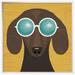 East Urban Home Beach Bums Dachshund I by Michael Mullan - Wrapped Canvas Graphic Art Print Canvas, in Brown/Yellow | Wayfair ESUM4142 43261339