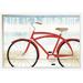 East Urban Home Beach Cruiser His I by Michael Mullan - Picture Frame Graphic Art Print on Canvas Canvas, in Blue/Red | Wayfair ESUM3327 43260524